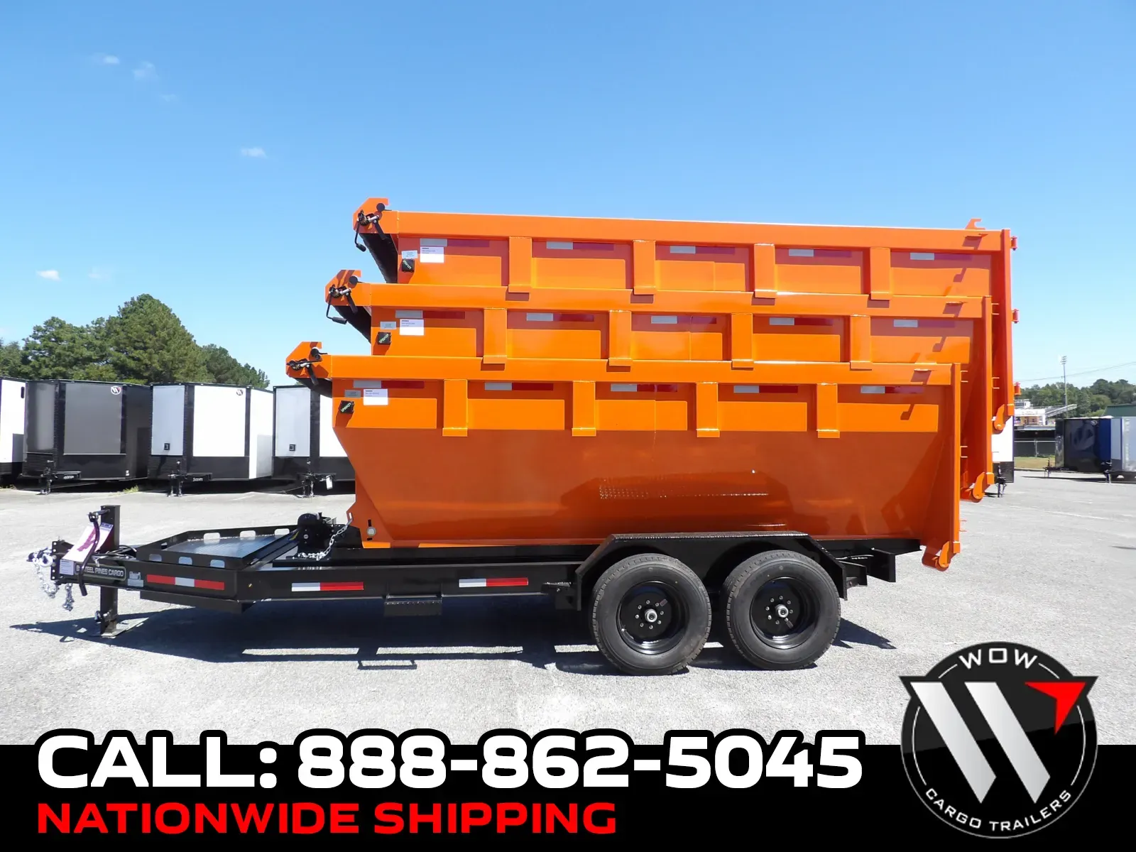 Orange 2027 Steel Pines Cargo 14' Roll Off Bin for sale in Cochran, GA