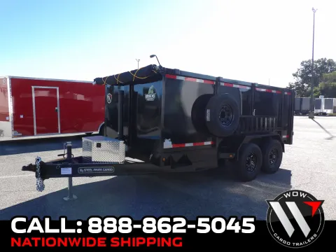 Black 2027 Steel Pines Cargo 7X14X4 for sale in Cochran, GA