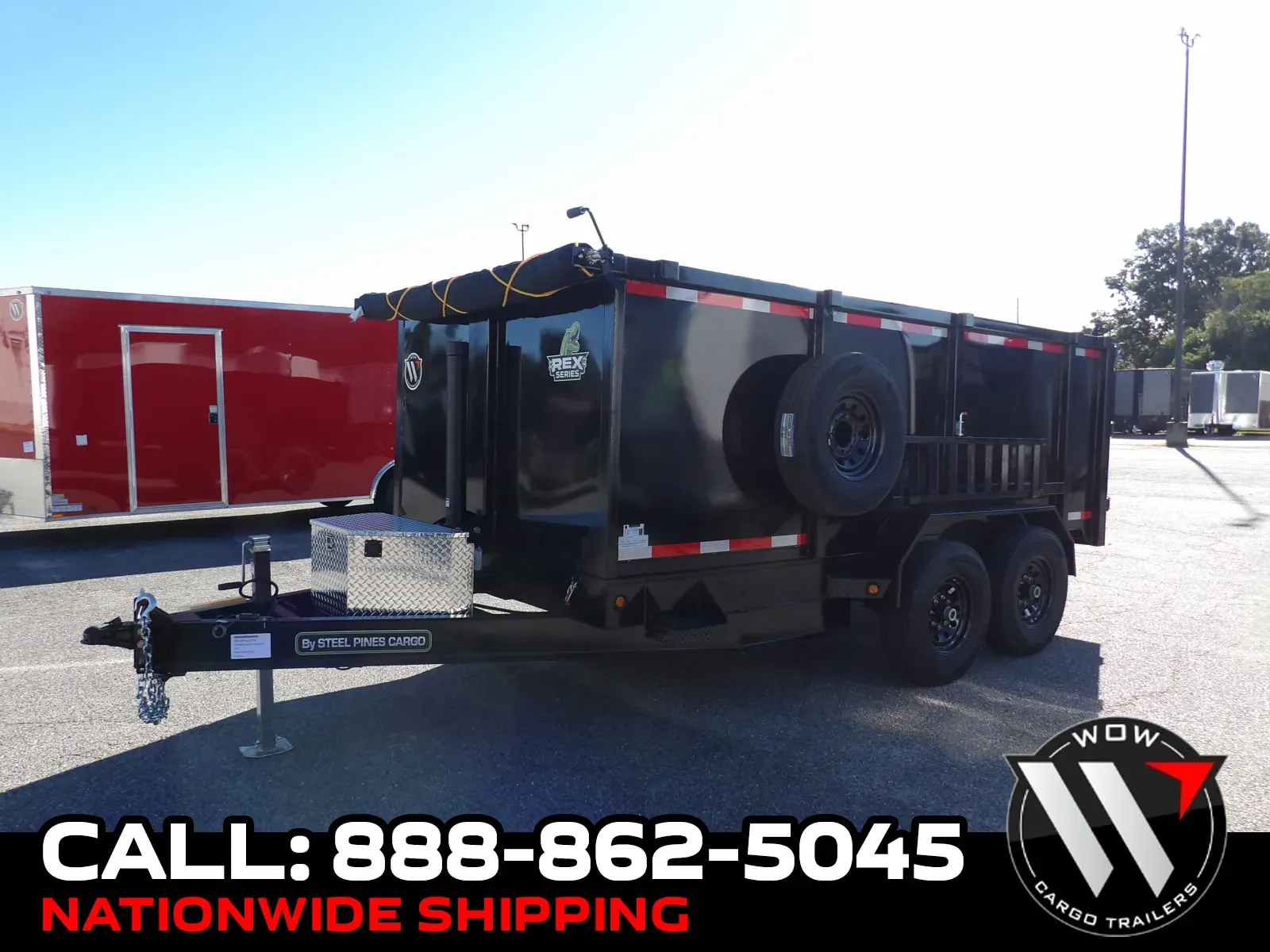 Black 2027 Steel Pines Cargo 7X14X4 for sale in Cochran, GA