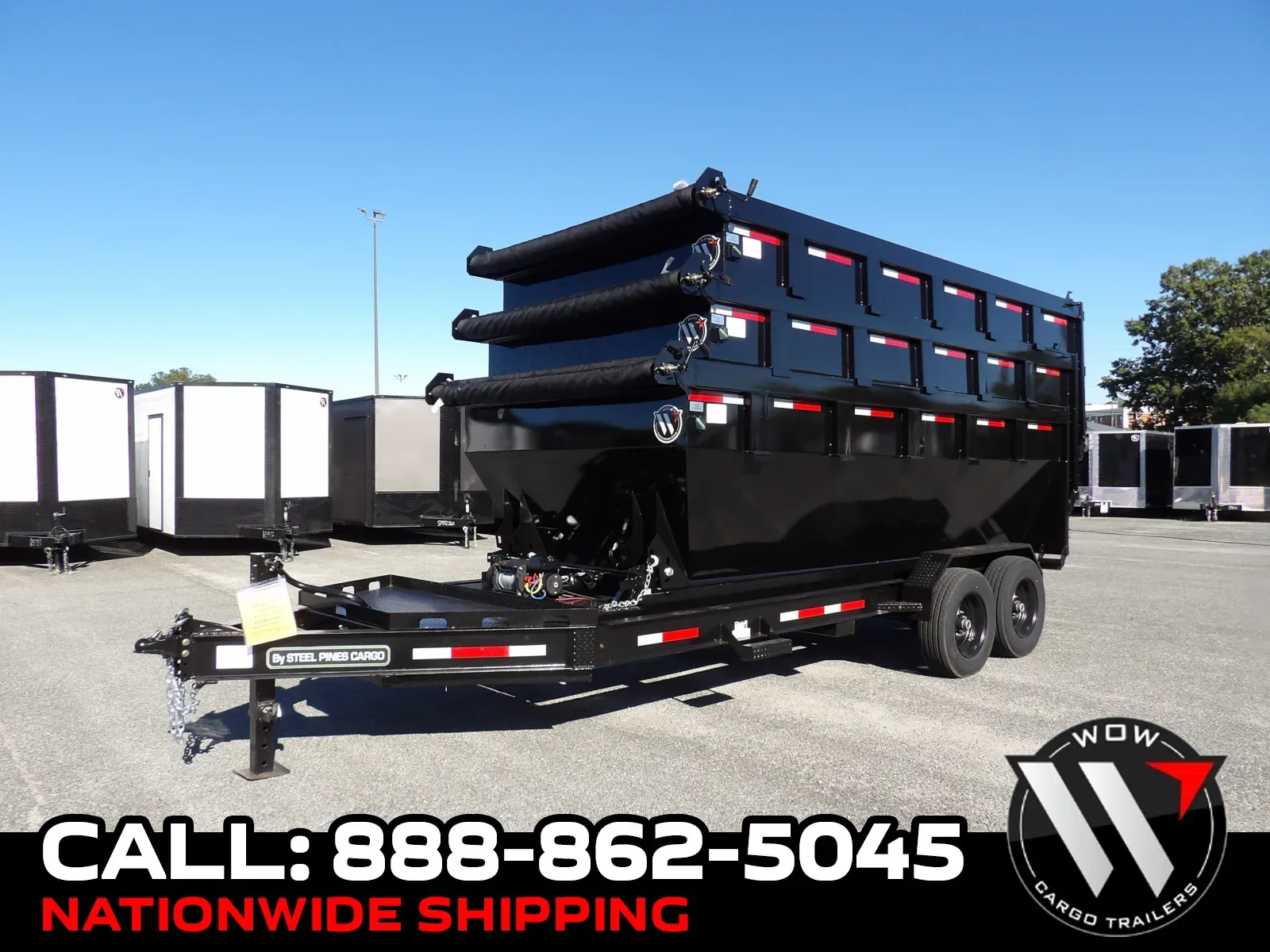 Black 2027 Steel Pines Cargo 16' BP Roll Off Trailer for sale in Cochran, GA