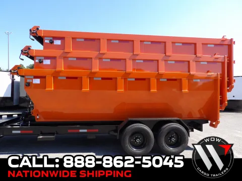 Orange 2027 Steel Pines Cargo 16' Roll Off Bin for sale in Cochran, GA