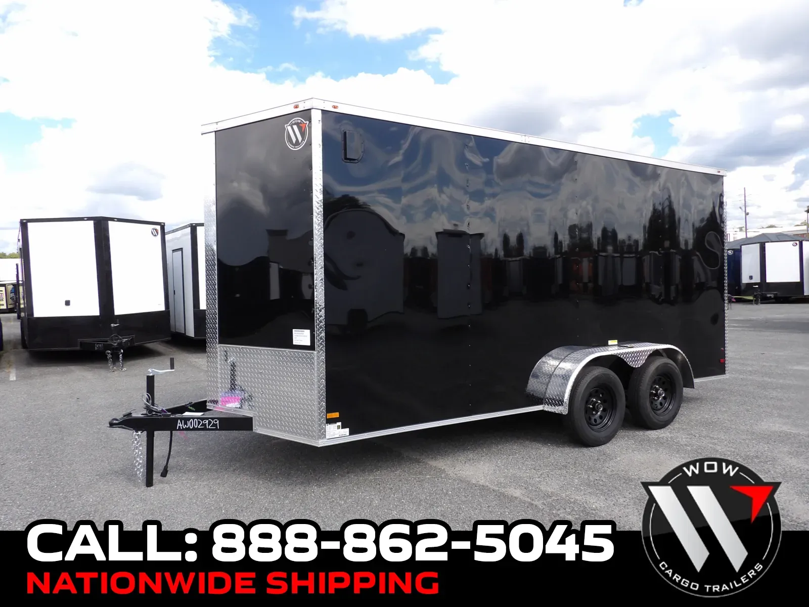 Black 2027 All World Trailers 7X16 TA S1 for sale in Cochran, GA