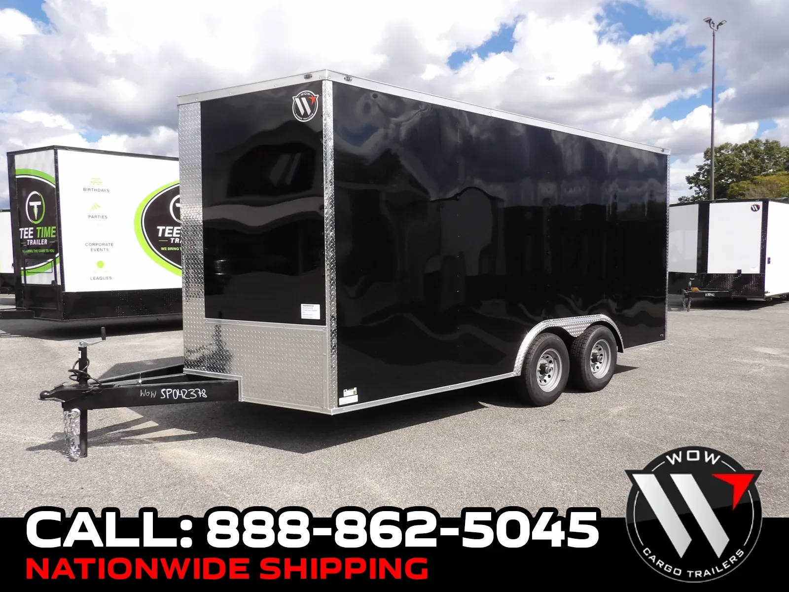Black 2027 Steel Pines Cargo 8.5X16 TA Custom for sale in Cochran, GA