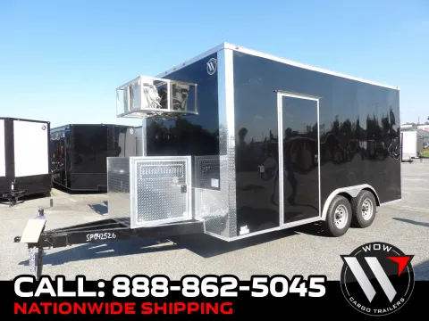 Black 2027 Steel Pines Cargo 8.5X16 Con Custom for sale in Cochran, GA