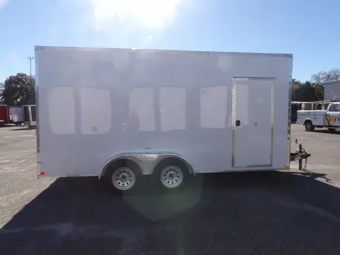 Another view of 2027 Seed Cargo 7X16 TA S1 for sale in Cochran, GA at WOW Cargo Trailers