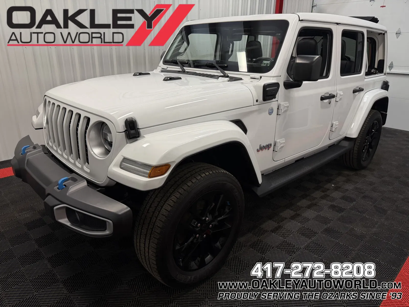 White 2022 Jeep Wrangler Unlimited Sahara 4xe for sale in Branson West, MO