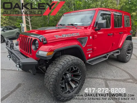 Red 2018 Jeep Wrangler Unlimited Sahara for sale in Branson West, MO