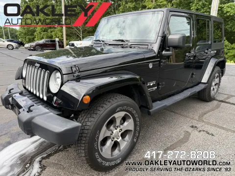 Black 2018 Jeep Wrangler JK Unlimited Sahara for sale in Branson West, MO