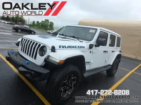 White 2021 Jeep Wrangler Unlimited Rubicon 4xe for sale in Branson West, MO
