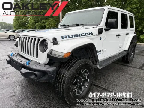 White 2021 Jeep Wrangler Unlimited Rubicon 4xe for sale in Branson West, MO