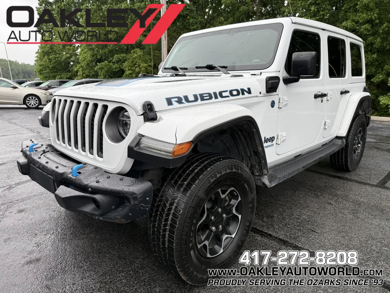 White 2021 Jeep Wrangler Unlimited Rubicon 4xe for sale in Branson West, MO