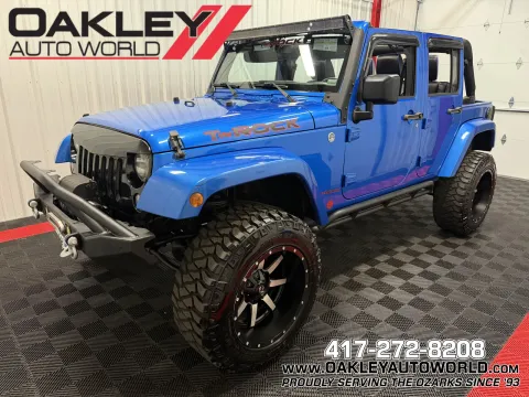 Blue 2015 Jeep Wrangler Unlimited Sahara for sale in Branson West, MO
