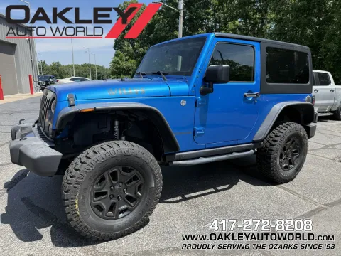 Blue 2015 Jeep Wrangler Willys Wheeler for sale in Branson West, MO