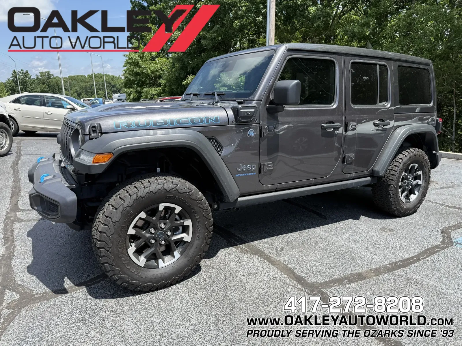 Gray 2025 Jeep Wrangler Rubicon 4xe for sale in Branson West, MO