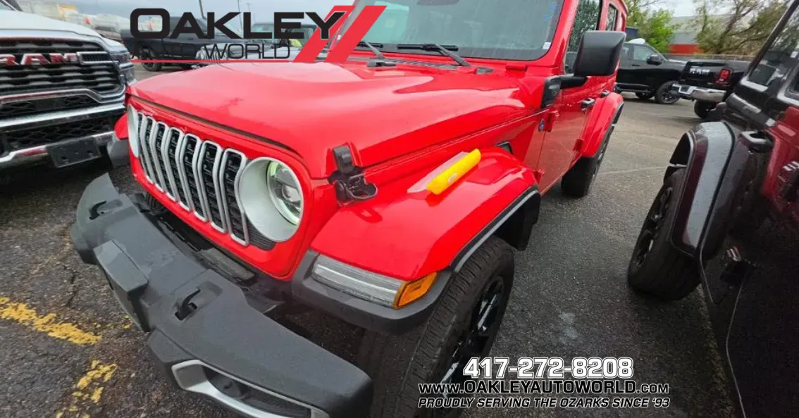 Red 2025 Jeep Wrangler Sahara 4xe for sale in Branson West, MO