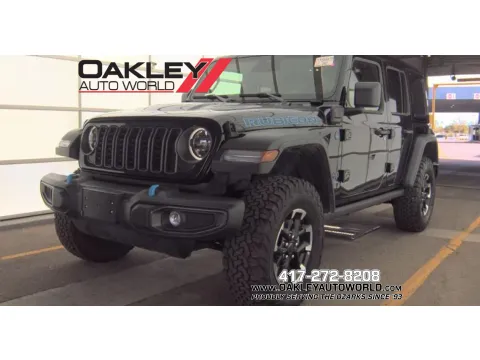 Black 2025 Jeep Wrangler Rubicon 4xe for sale in Branson West, MO