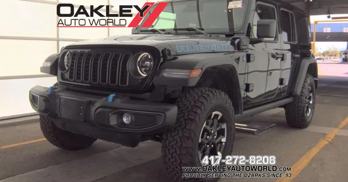 Black 2025 Jeep Wrangler Rubicon 4xe for sale in Branson West, MO