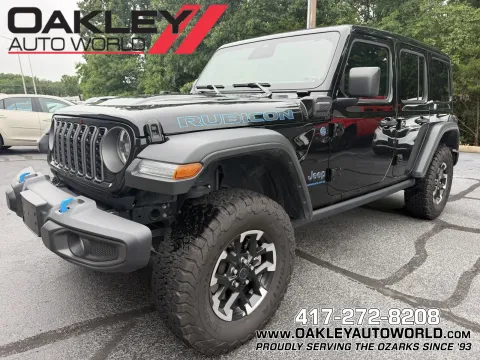 Black 2025 Jeep Wrangler Rubicon 4xe for sale in Branson West, MO