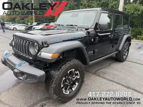 Black 2025 Jeep Wrangler Rubicon 4xe for sale in Branson West, MO