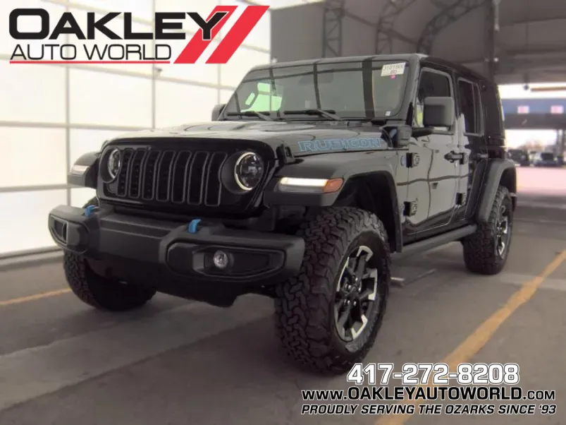 Black 2025 Jeep Wrangler Rubicon 4xe for sale in Branson West, MO