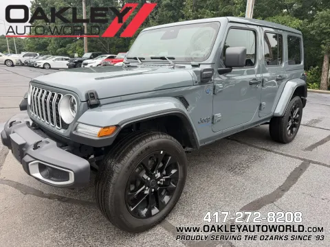 Blue 2025 Jeep Wrangler Sahara 4xe for sale in Branson West, MO