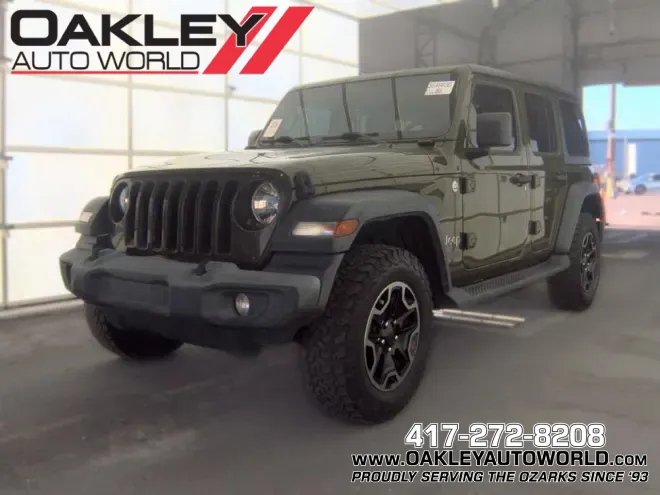 Green 2020 Jeep Wrangler Unlimited Sport S for sale in Branson West, MO
