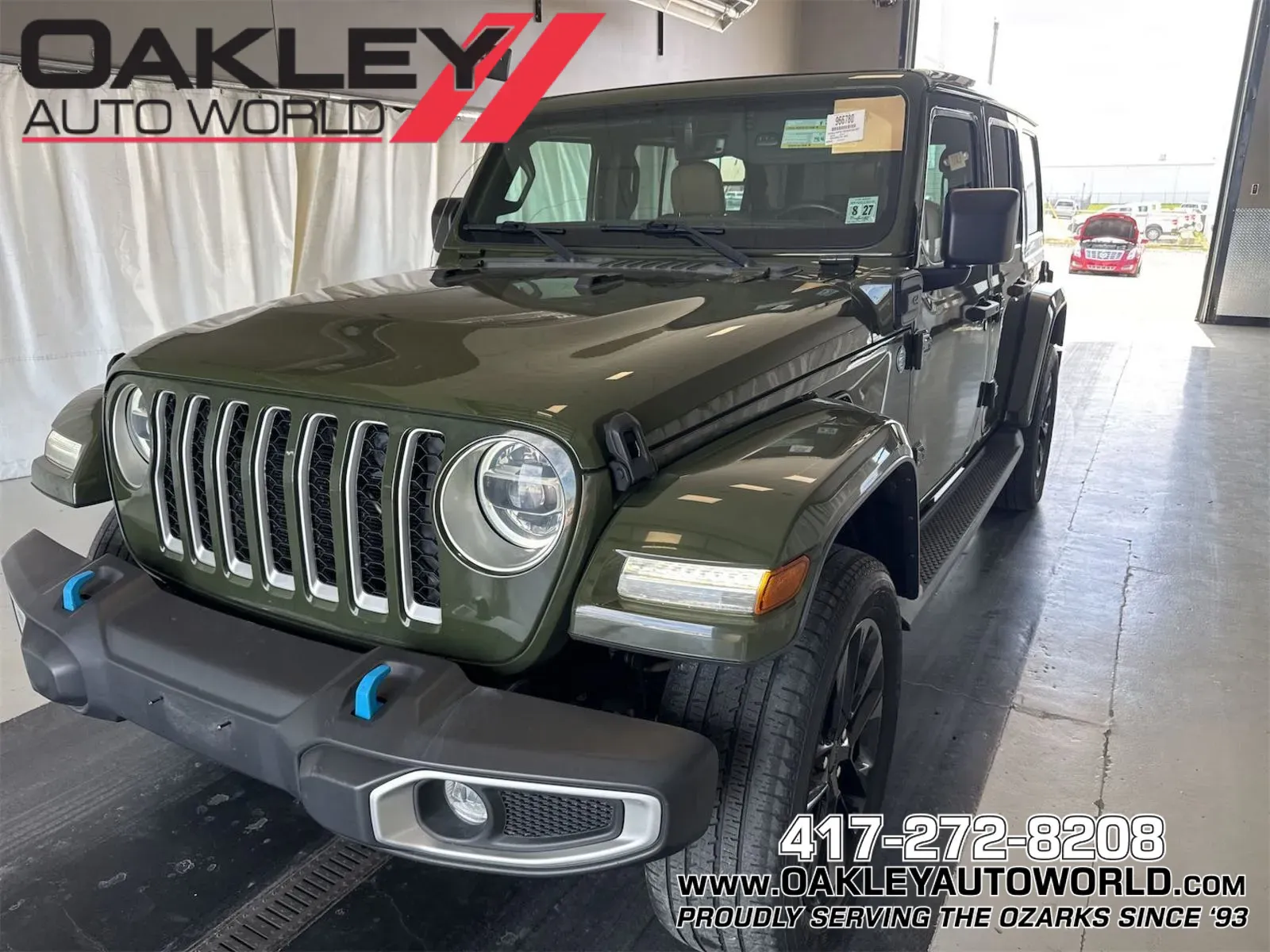 Green 2022 Jeep Wrangler Unlimited Sahara 4xe for sale in Branson West, MO