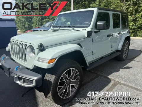 Gray 2023 Jeep Wrangler Sahara 4xe for sale in Branson West, MO