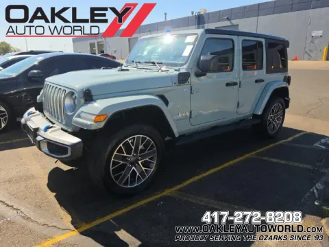 Gray 2023 Jeep Wrangler Sahara 4xe for sale in Branson West, MO