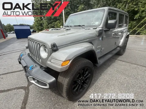 Gray 2022 Jeep Wrangler Unlimited Sahara 4xe for sale in Branson West, MO