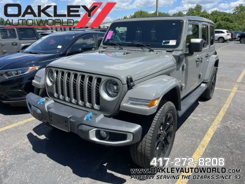 Gray 2022 Jeep Wrangler Unlimited Sahara 4xe for sale in Branson West, MO