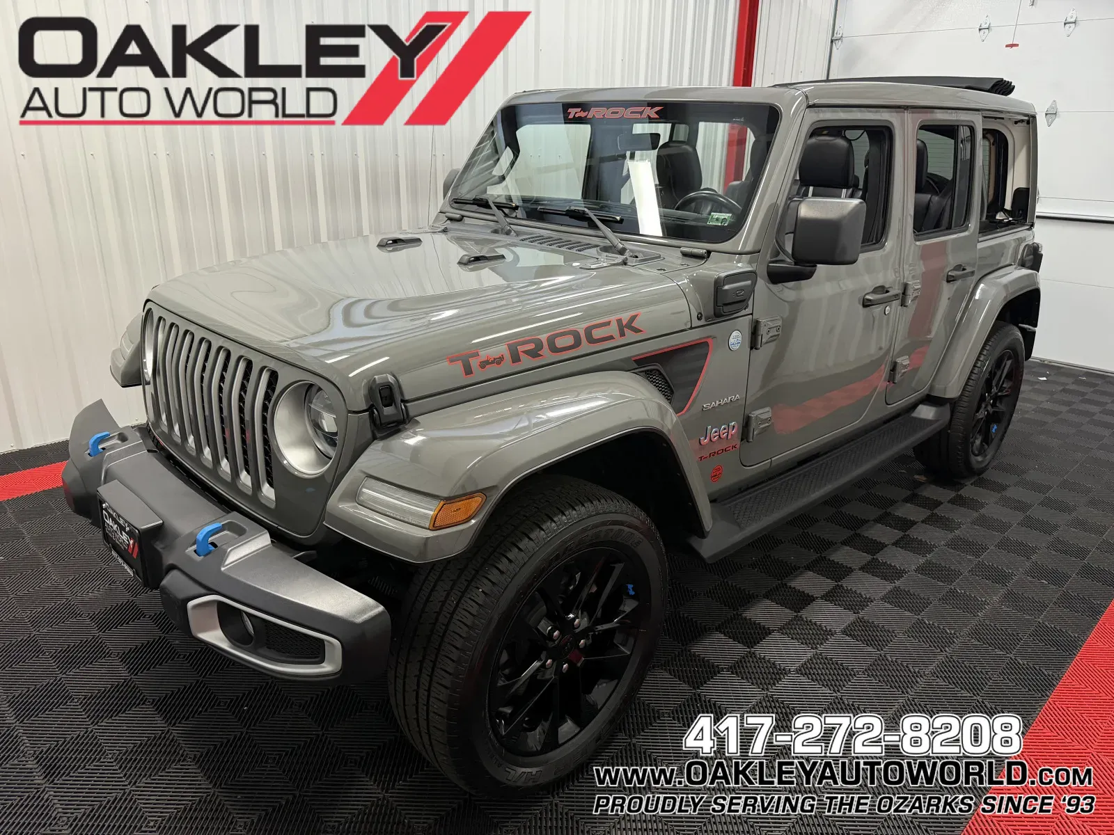 Gray 2022 Jeep Wrangler Unlimited Sahara 4xe for sale in Branson West, MO