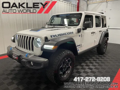 White 2022 Jeep Wrangler Unlimited Rubicon 4xe for sale in Branson West, MO