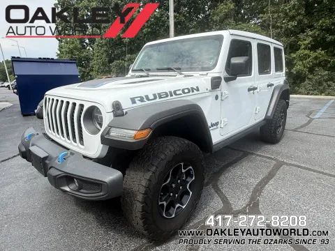 White 2022 Jeep Wrangler Unlimited Rubicon 4xe for sale in Branson West, MO
