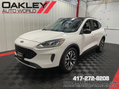 White 2020 Ford Escape Hybrid SE Sport for sale in Branson West, MO