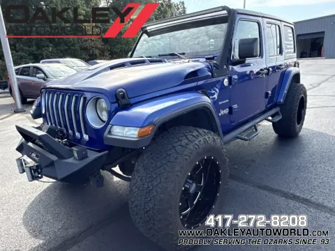 Blue 2019 Jeep Wrangler Unlimited Sahara for sale in Branson West, MO