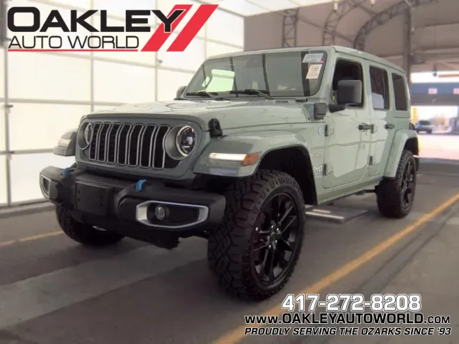 Blue 2024 Jeep Wrangler Sahara 4xe for sale in Branson West, MO