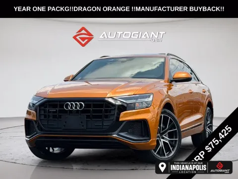 Orange 2019 Audi Q8 3.0T Premium Plus for sale in Indianapolis, IN