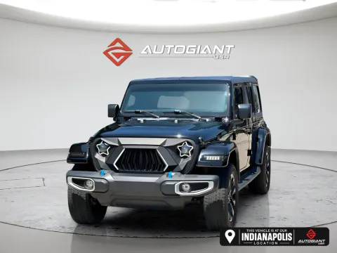Black 2023 Jeep Wrangler Sahara 4xe for sale in Indianapolis, IN
