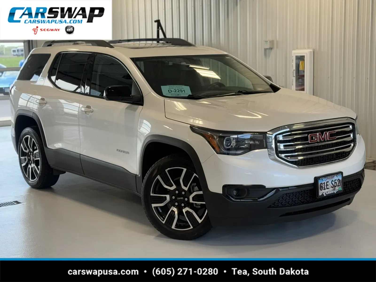 White 2019 GMC Acadia SLT-1 for sale in Tea, SD