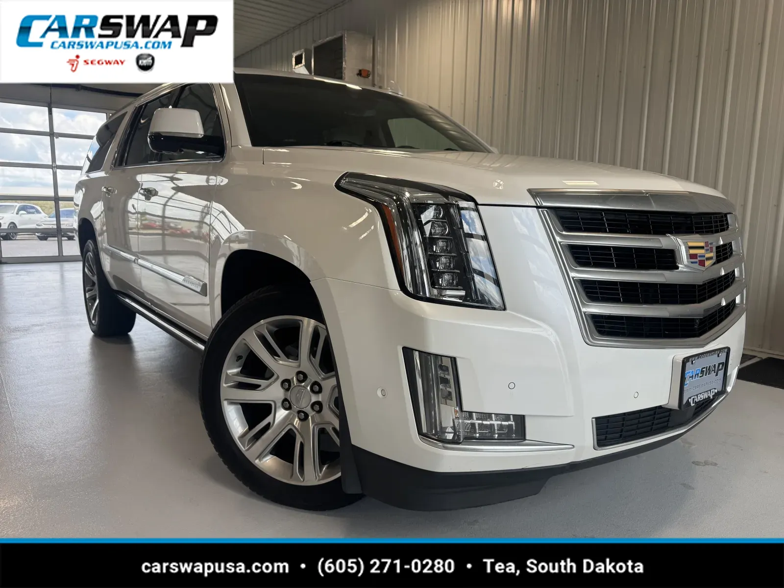 White 2018 Cadillac Escalade ESV Premium for sale in Tea, SD