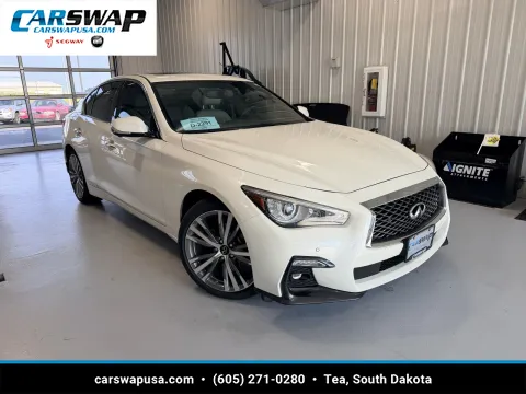 White 2021 INFINITI Q50 3.0t SENSORY for sale in Tea, SD