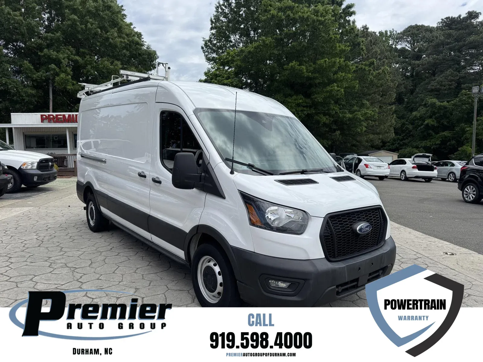 Blue 2021 Ford Transit Cargo Van Medium Roof w/LWB Van 3D for sale in Durham, NC