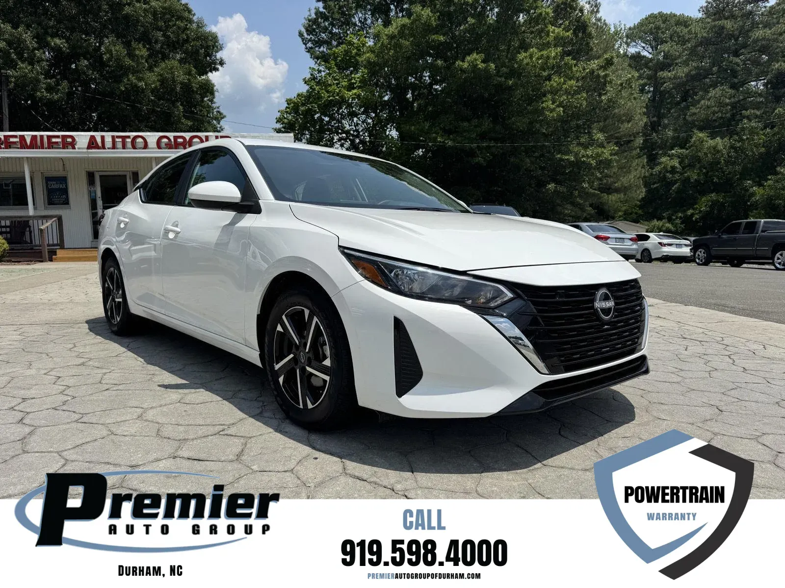 White 2024 Nissan Sentra SV for sale in Durham, NC