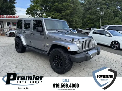 Silver 2015 Jeep Wrangler Unlimited Sahara for sale in Durham, NC