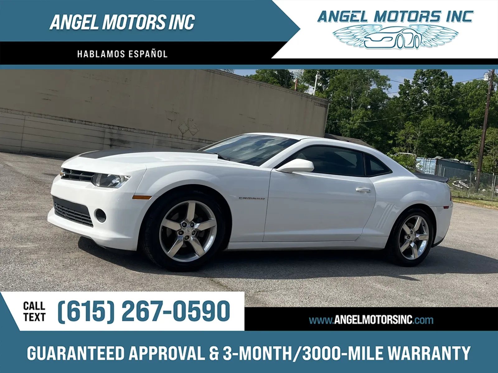 White 2015 Chevrolet Camaro LT for sale in Smyrna, TN