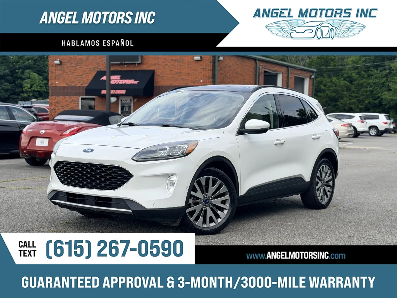 White 2020 Ford Escape Hybrid Titanium for sale in Smyrna, TN