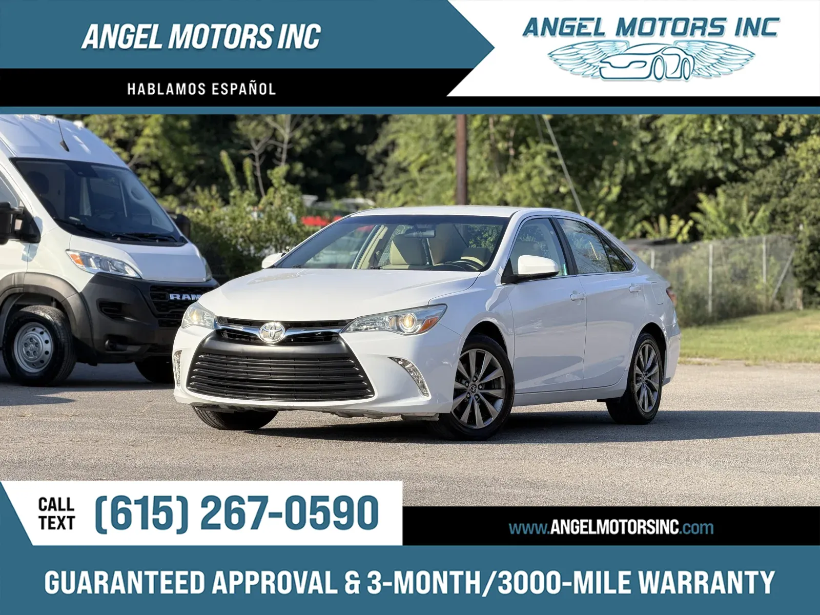 White 2016 Toyota Camry LE for sale in Smyrna, TN