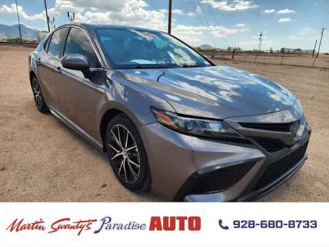 Gray 2021 Toyota Camry Hybrid SE for sale in Lake Havasu City, AZ