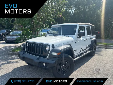 White 2021 Jeep Wrangler Unlimited Sport for sale in Seffner, FL